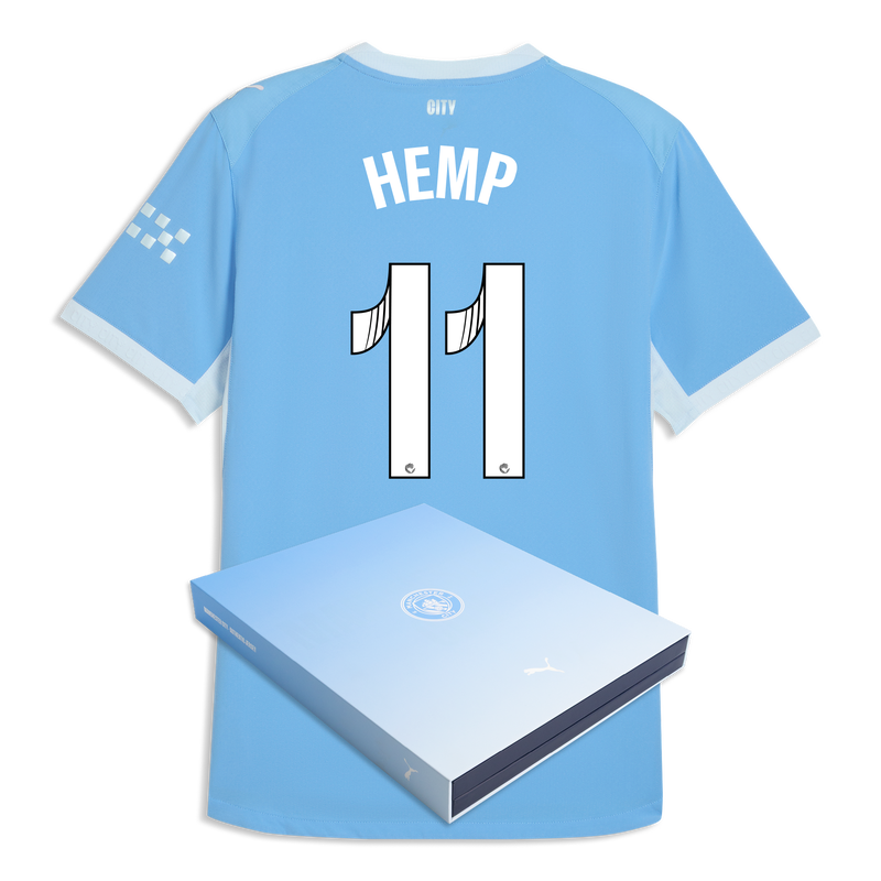 Man City Home Authentic Jersey 2026/27 With HEMP 11 Printing in Gift Box  blue-icy blue - Size L from polyester for males