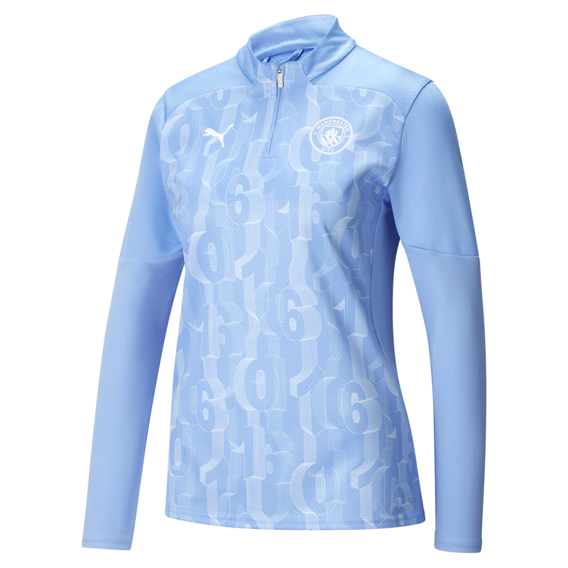 MCFC MW WMNS PREMATCH 1/4 ZIP TOP - team light blue