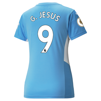 Womens Manchester City Home Shirt 21/22 with Gabriel Jesus printing
