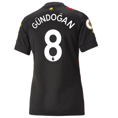 Women's Manchester City Away Jersey 2022/23 with GÜNDOĞAN 8 printing