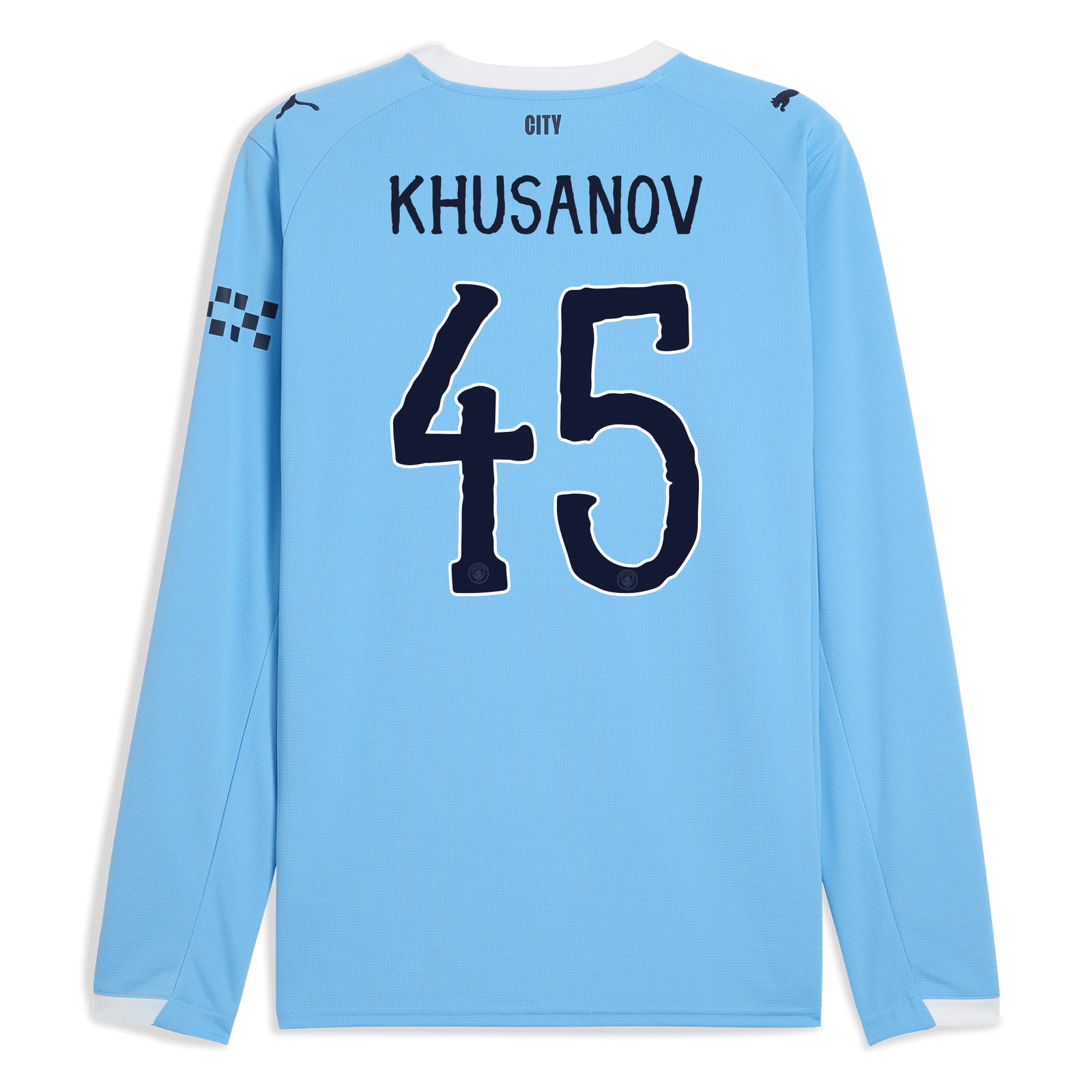 マンチェスター・シティ クサノフ　KHUSANOV 45 シャツ M マンチェスター・シティ 2025/26 サード ユニフォーム（KHUSANOV