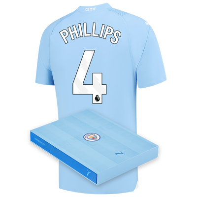 Manchester City Authentic Thuisshirt 2023/24 met PHILLIPS 4 bedrukking In Geschenkverpakking