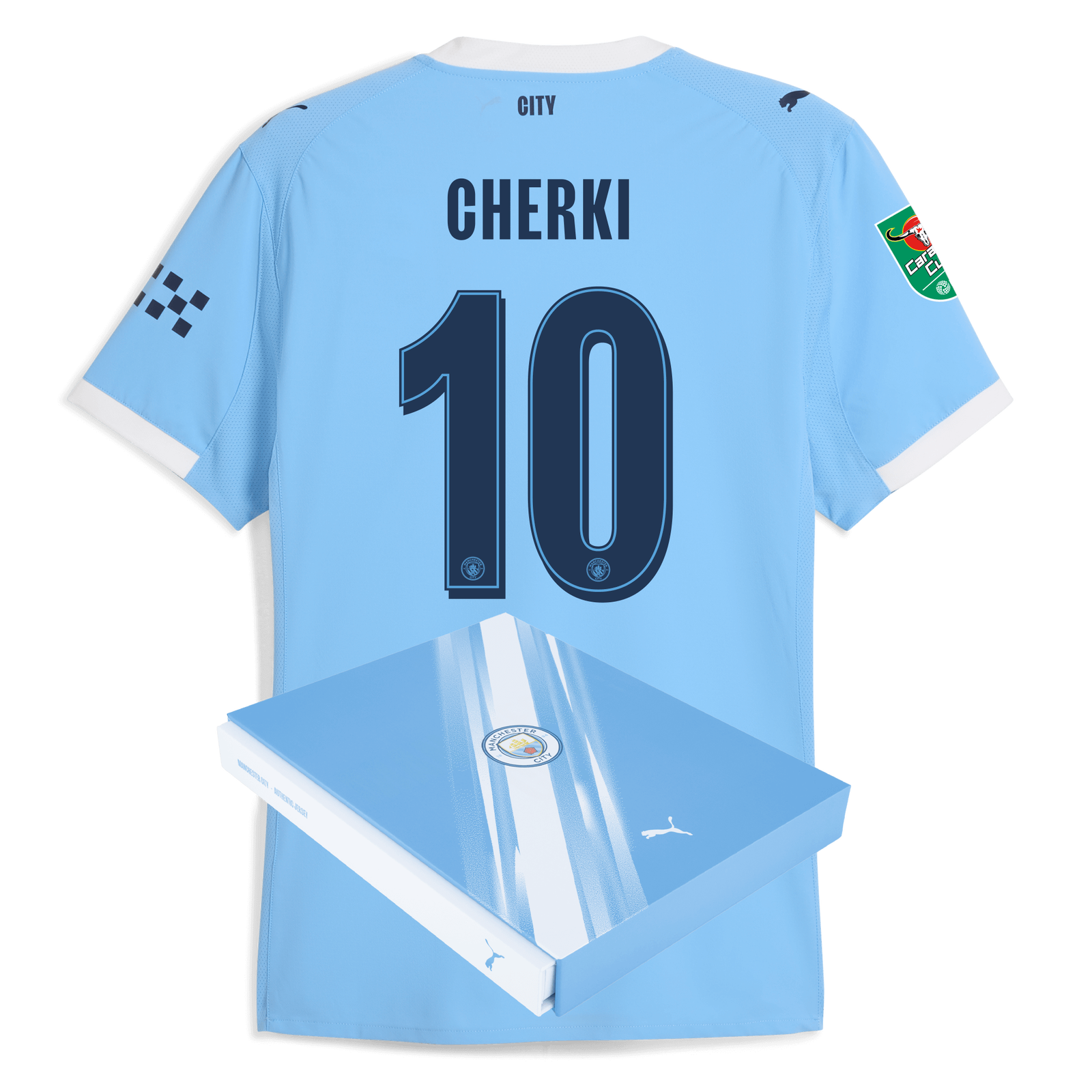 Manchester City Home Authentic Jersey 2025/26 With CHERKI 10