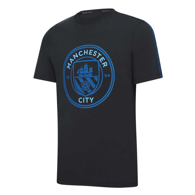 MCFC FW MENS TAPING CREST TSHIRT - dark navy