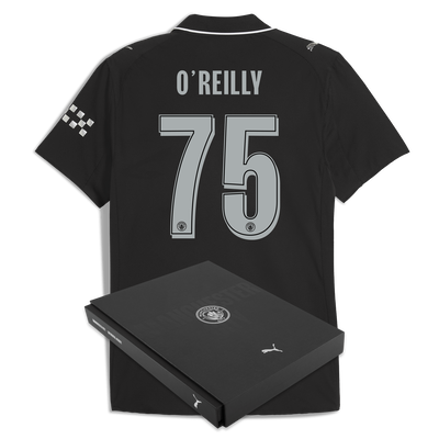 Manchester City Away Authentic Jersey 2025/26 With O'REILLY 75 Printing in Gift Box