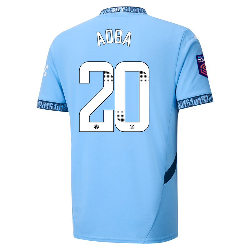 Manchester City Home Jersey 2024 25 With AOBA 20 Printing Official Man City Store