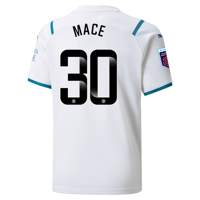 Kids Manchester City Away Shirt 21/22 with Ruby Mace printing