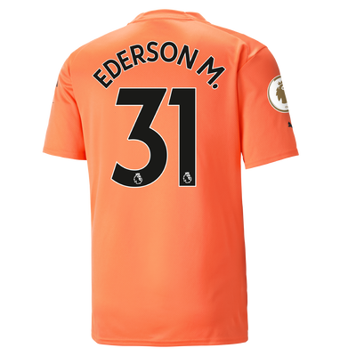Manchester City Goalkeeper Jersey 22/23 with EDERSON 31 printing