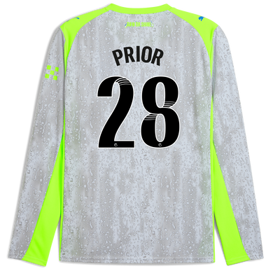 Manchester City Third Jersey 2025/26 Long Sleeve With PRIOR 28 Printing
