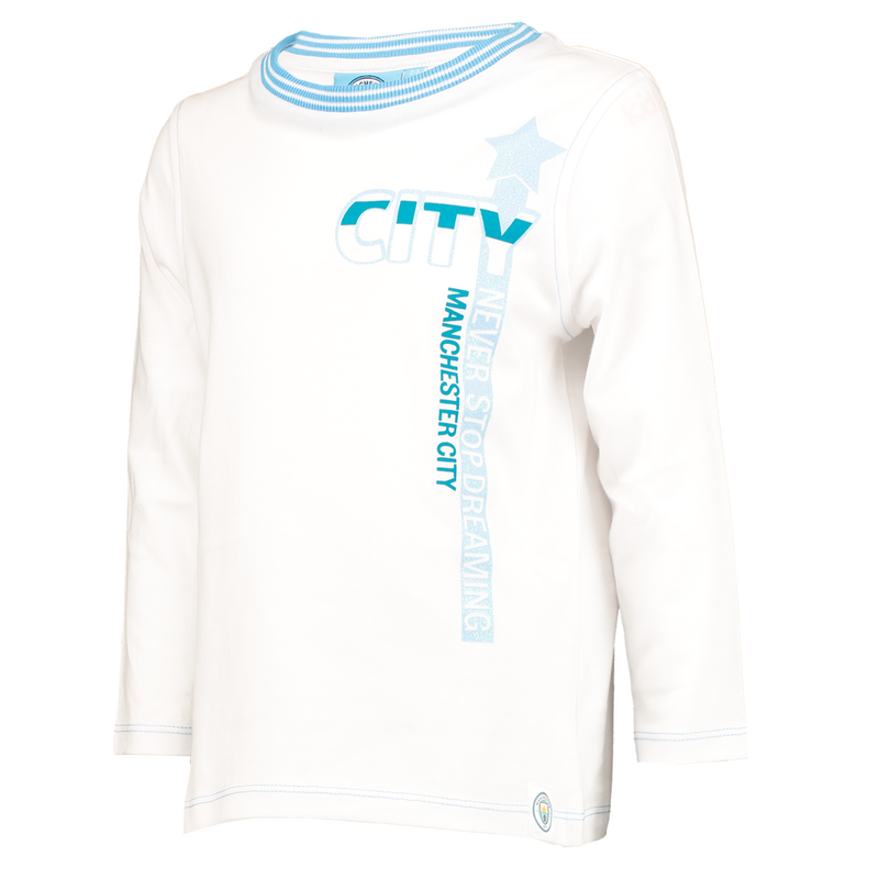 MCFC FW GIRLS MAN CITY PYJAMAS - white