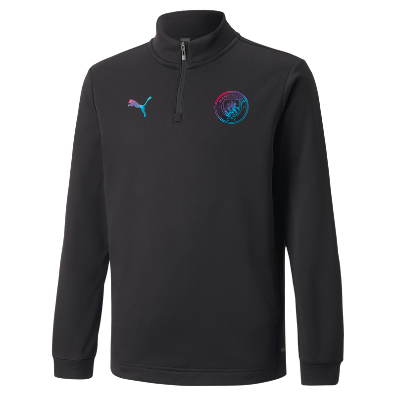 MCFC MW KIDS PREMATCH 1/4 ZIP TOP - black