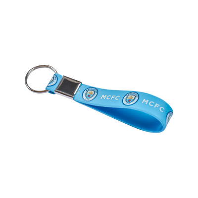 Porte-clés en silicone avec écusson du club Manchester City