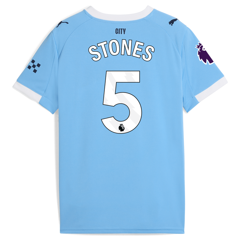 Kids' Man City Home Jersey 2025/26 With STONES 5 Printing  blue - Check out all Manchester City t-shirts online - Official Manchester City FC store