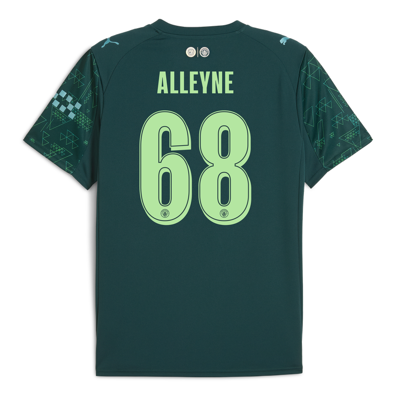 Man City EA SPORTS FC Jersey 2025/26 With ALLEYNE 68 Printing green - Check out all Manchester City t-shirts online - Official Manchester City FC store