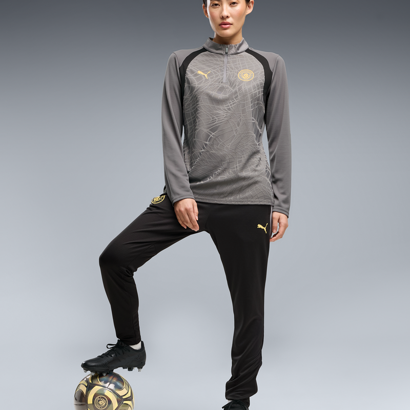 MCFC TR WMNS TRAINING 1/4 ZIP TOP - Cast Iron-Flaxen