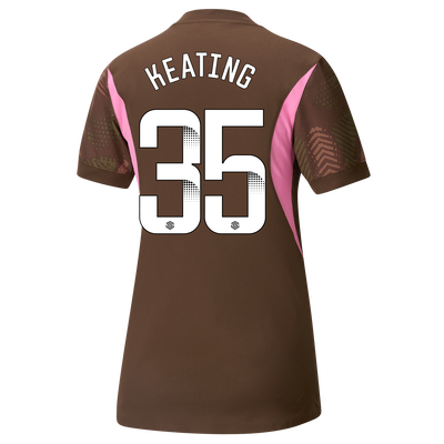 Women's Manchester City Goalkeeper Jersey 2024/25 With KEATING 35 Printing