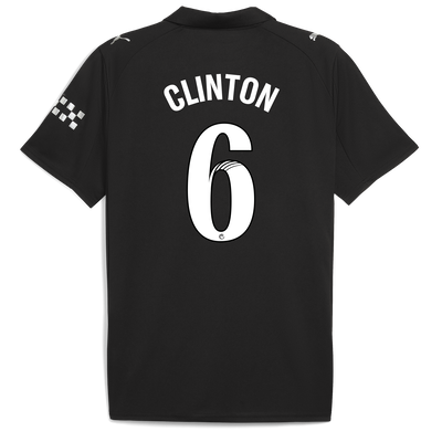 Manchester City Away Jersey 2025/26 With CLINTON 6  Printing