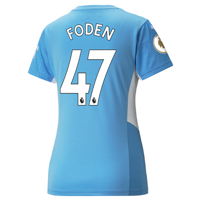Womens Manchester City Home Shirt 21/22 with Phil Foden printing