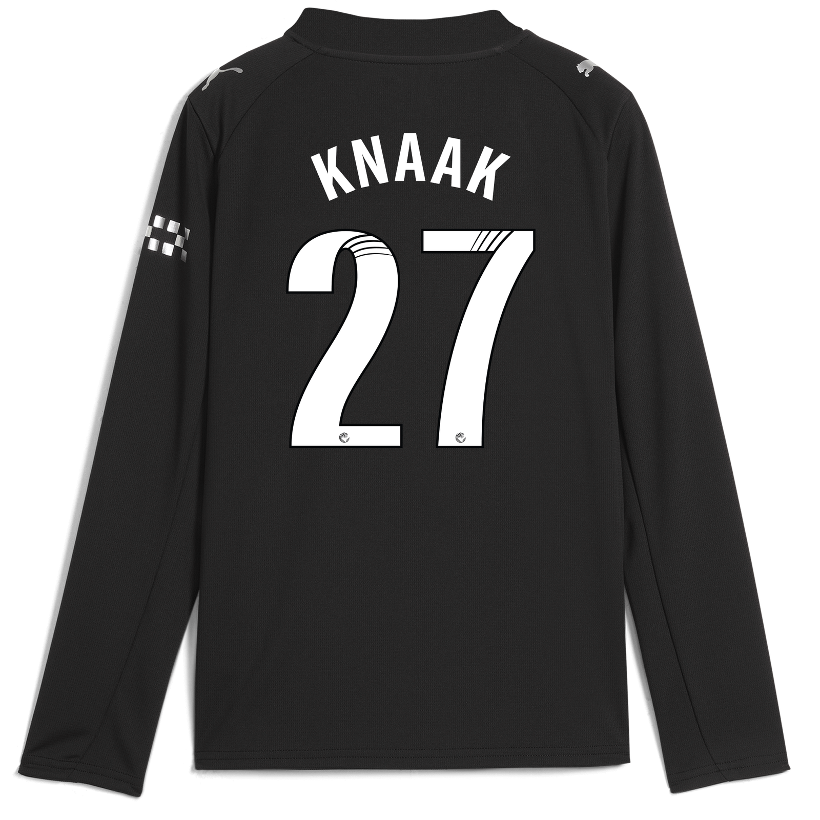 Kids' Manchester City Away Jersey 2025/26 Long Sleeve With