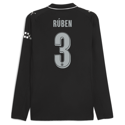 マンチェスター・シティ アウェイ オーセンティック ジャージー 2025/26 長袖 RÚBEN 3 プリント入り