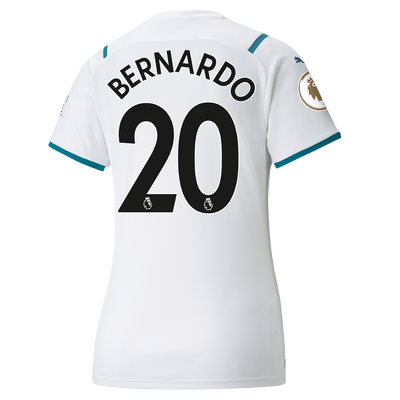 Womens Manchester City Away Shirt 21/22 with Bernardo Silva printing