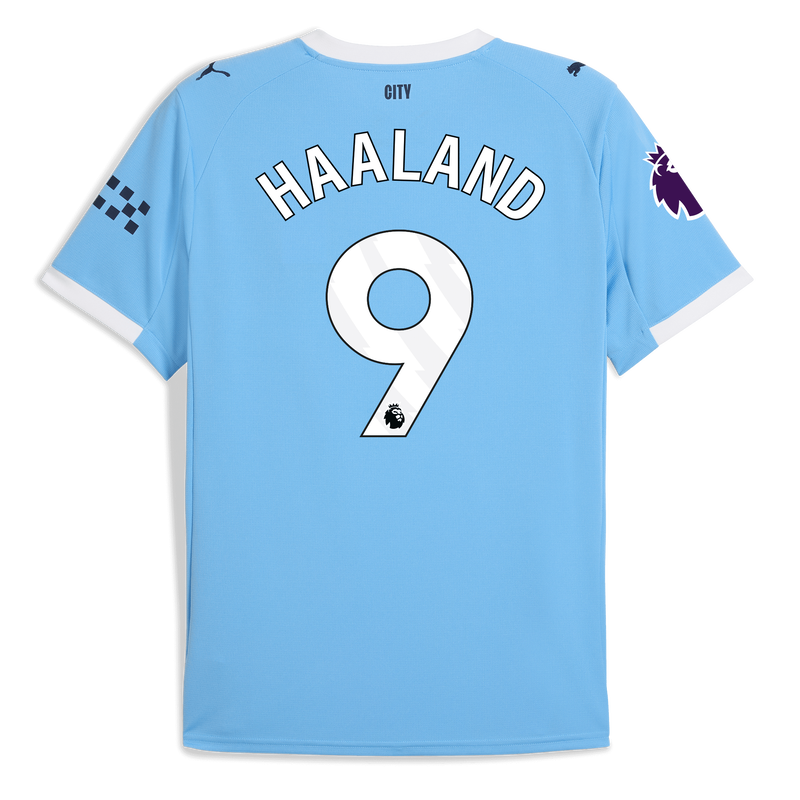 Man City Home Jersey 2025/26 With HAALAND 9 Printing  blue - Size XXL from polyester for males  - Official Manchester City FC store