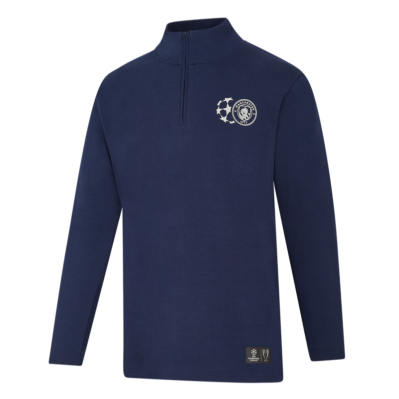 MCFC FW UCL BESPOKE QTR ZIP TOP - navy