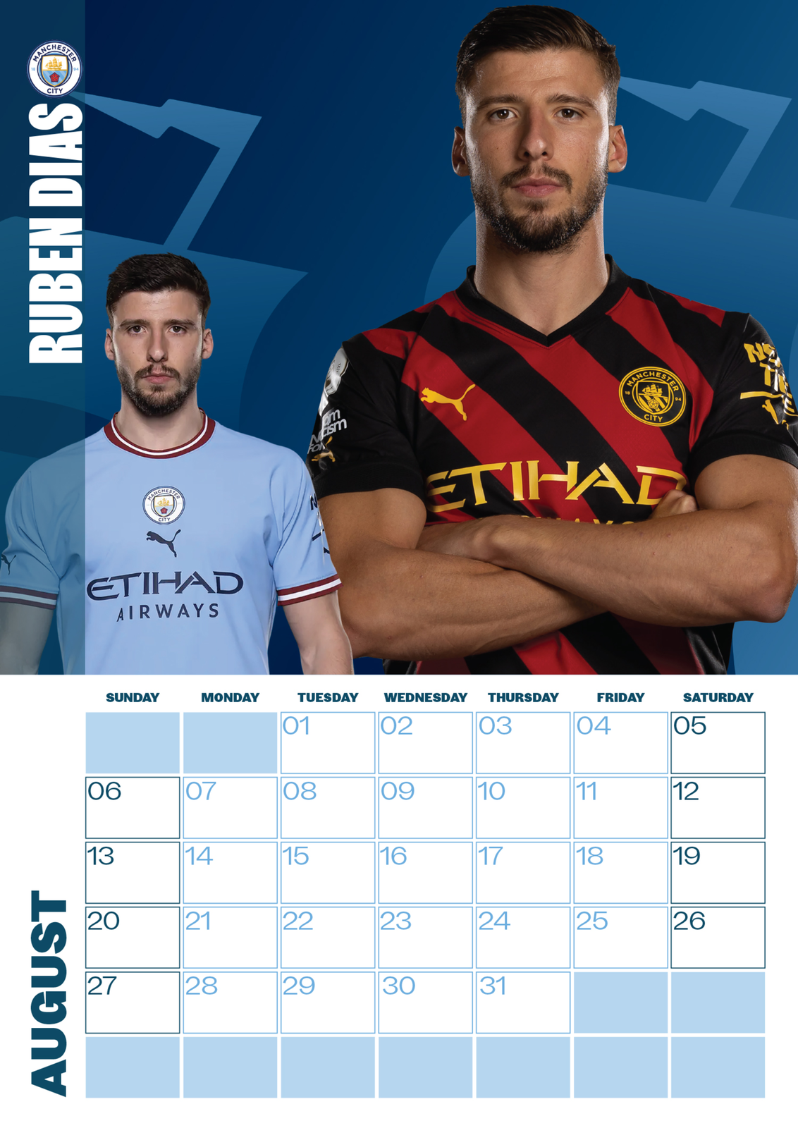 Manchester City A3 2023 Calendar Official Man City Store