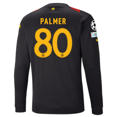 Manchester City Away Jersey 2022/23 long sleeve with PALMER 80 printing