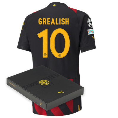 Manchester City Authentic Away Jersey 2022/23 with GREALISH 10 printing in Gift Box