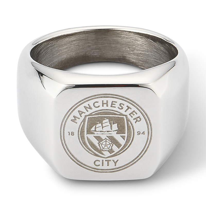 MCFC CREST SIGNET RING - silver