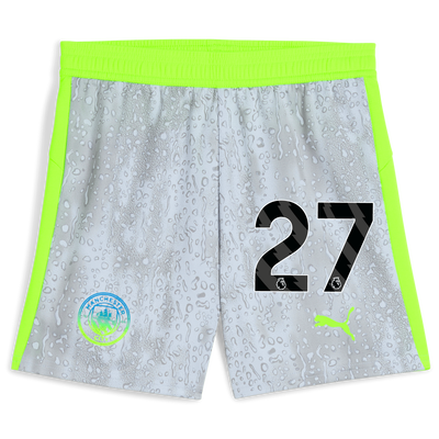 Shorts de football enfant Manchester City 2025/26 avec le numéro 27