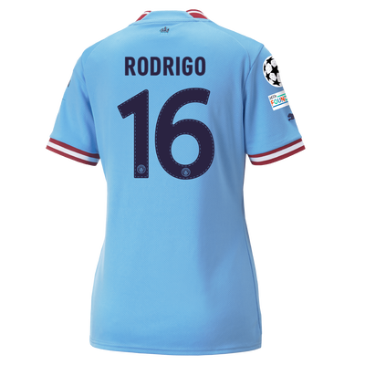 Damen Manchester City Heimtrikot 2022/23 mit RODRIGO 16 aufdruck