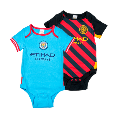 Manchester City 2er-Pack Baby-Strampler