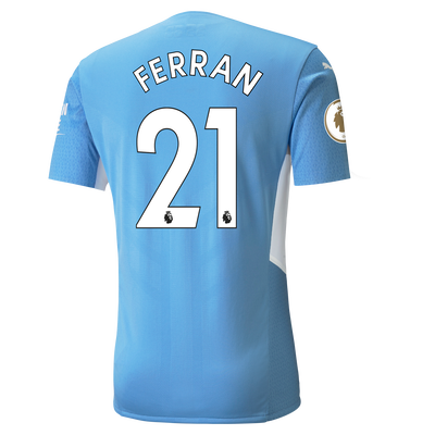 Manchester City Home Authentic Shirt 21/22 with Ferran Torres printing