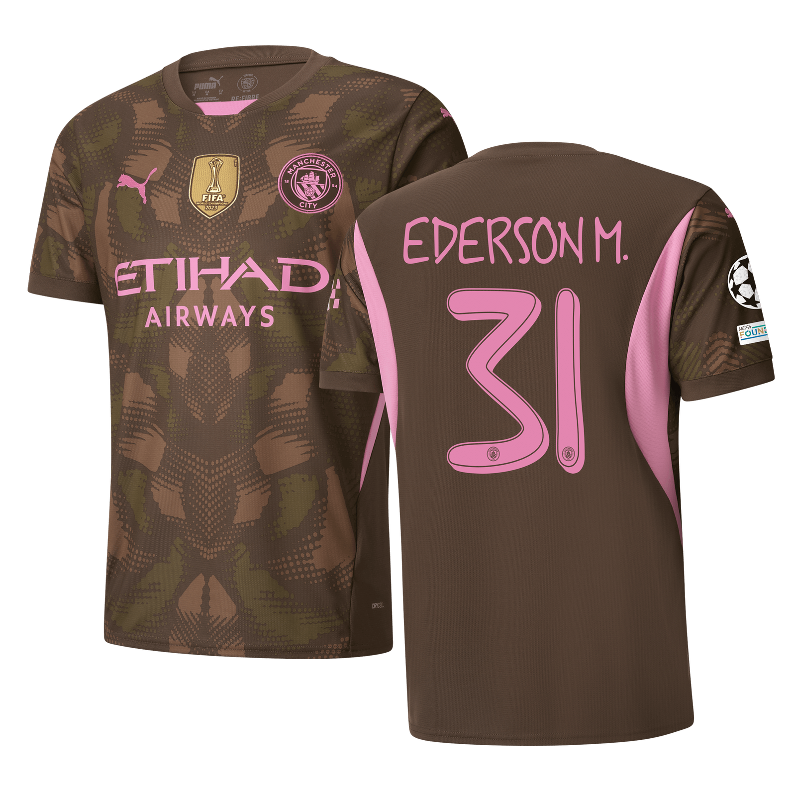 Maillot Manchester City Gardien 2024 25 avec flocage EDERSON M. 31