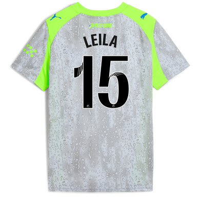 Kids' Manchester City Third Jersey 2025/26 With LEILA 15 Printing