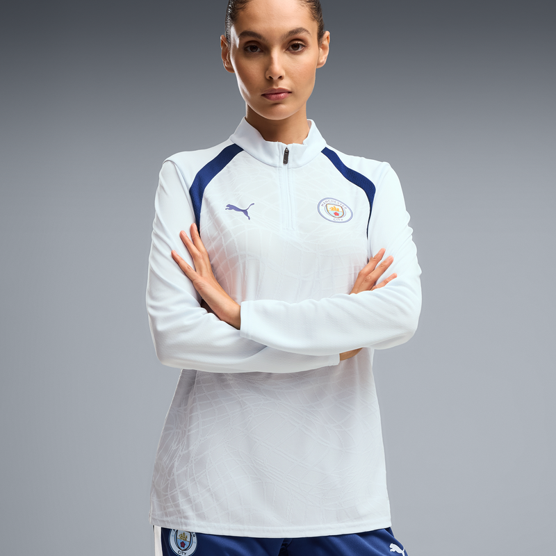 MCFC TR WMNS TRAINING 1/4 ZIP TOP - Dewdrop-Blue Jewel