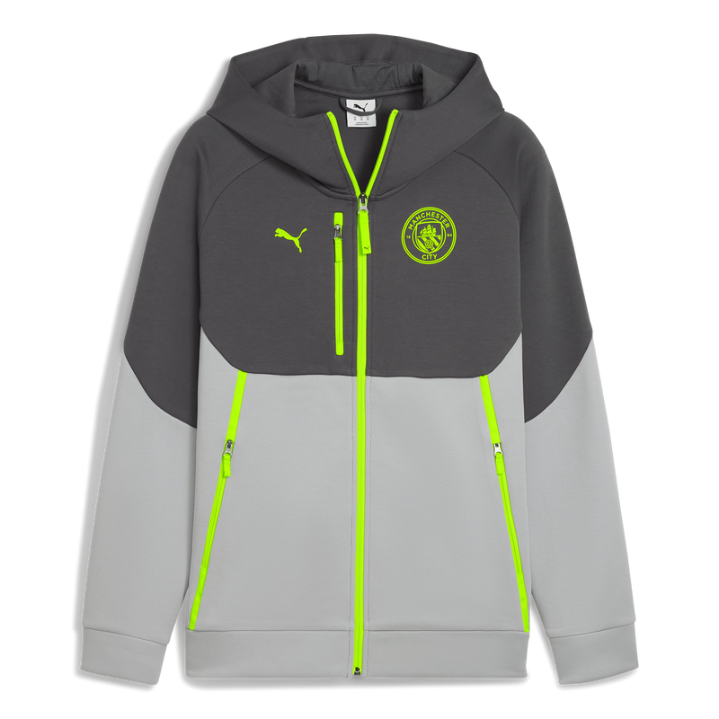 MCFC MENS PUMATECH HOODIE - grey