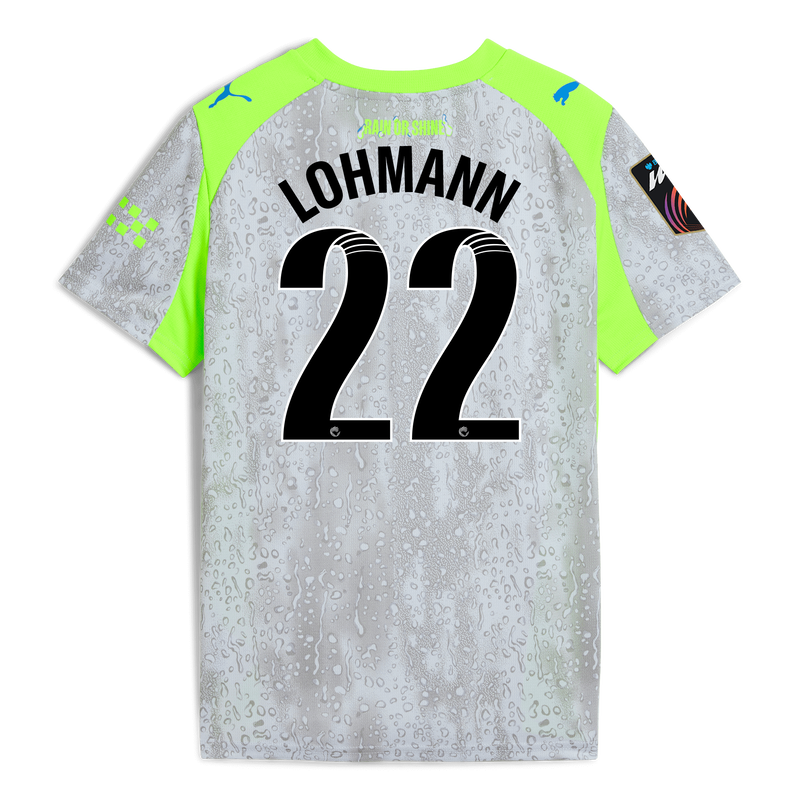 Kids' Man City 3rd Jersey 2025/26 With LOHMANN 22 Printing blue - Check out all Manchester City t-shirts online - Official Manchester City FC store