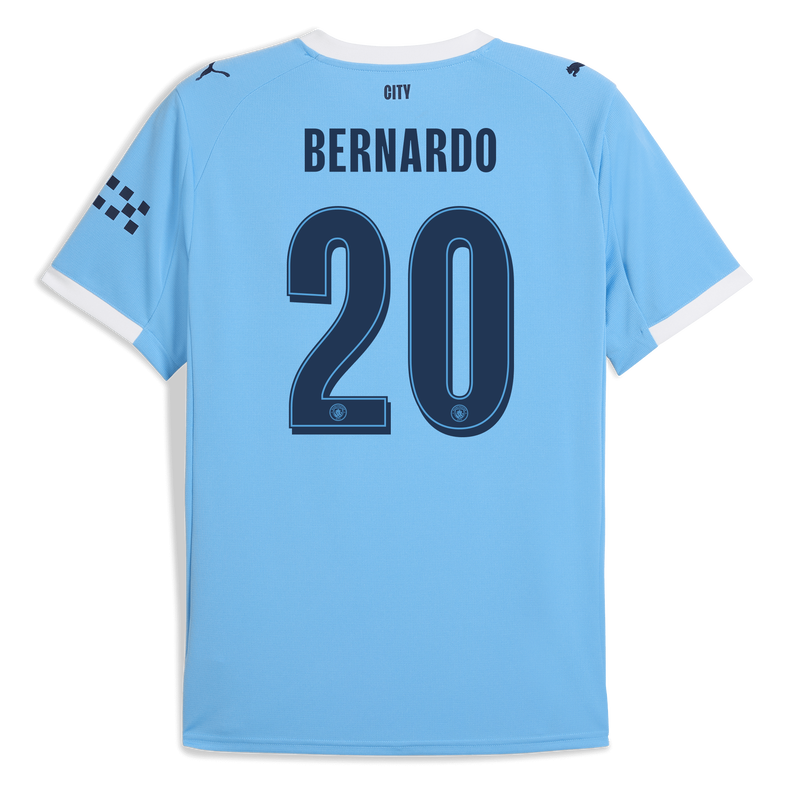 Man City Home Jersey 2025/26 With BERNARDO 20 Printing  blue - Size XL from polyester for males  - Official Manchester City FC store