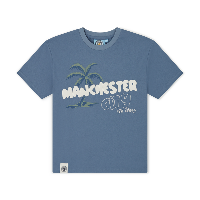 MCFC FW KIDS PALM GRAPHIC TEE - navy