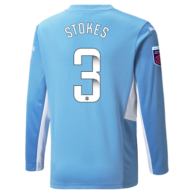 Manchester City Home Shirt Long Sleeve 21/22 with Demi Stokes printing