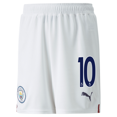 Manchester City pantalones cortos de fútbol para niños 2022/23 con #10