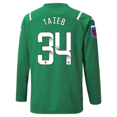 Kids Manchester City Goalkeeper Shirt 21/22 with Karima Benameur Taieb printing