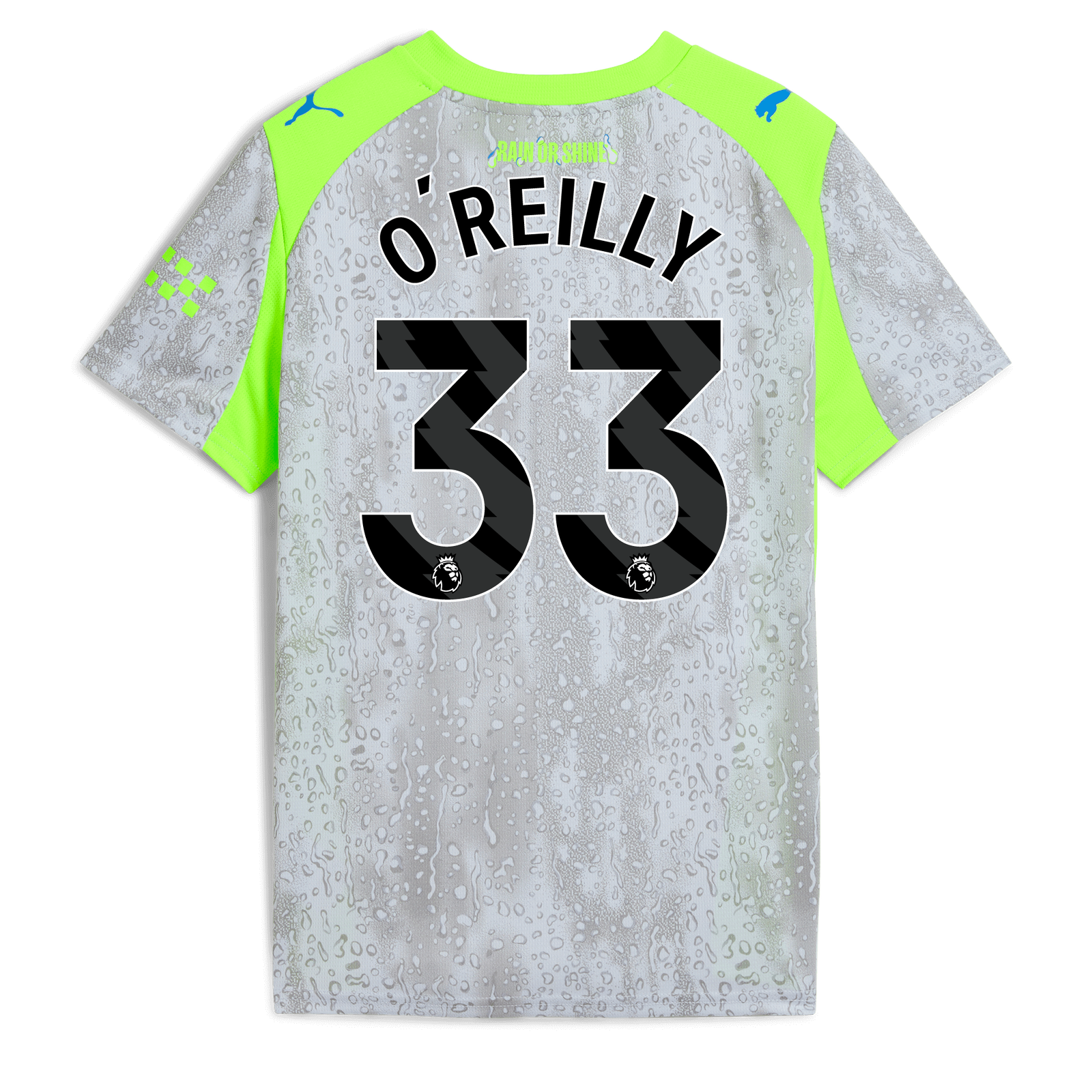 Puma Manchester City 25/26ユニ　O'Reilly 33 Kids' Manchester City Third Jersey 2025/26 With O'REILLY 33