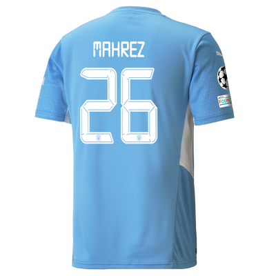 Manchester City Home Shirt 21/22 with Riyad Mahrez printing