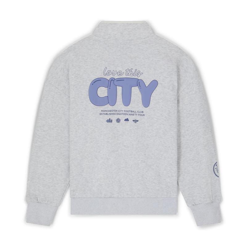 MCFC FW WOMENS BUBBLE 1/4 ZIP - Grey