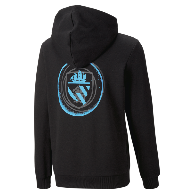 MCFC LW KIDS FTBL LEGACY HOODY - black