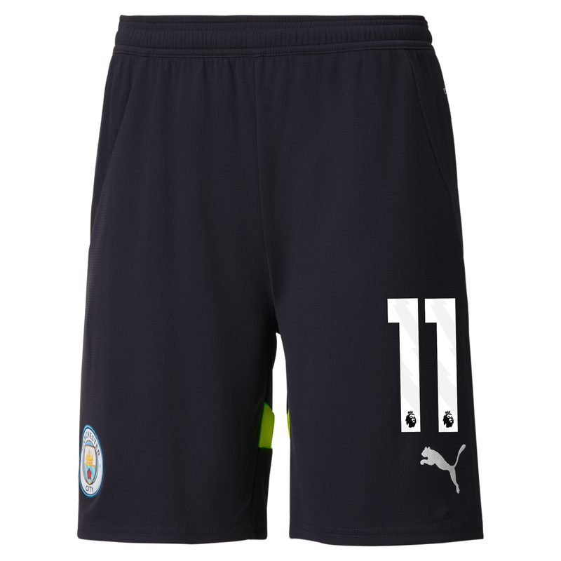 Man City Football Shorts 24/25 with #11 new navy - Size XXL from polyester for males  - Official Manchester City FC store